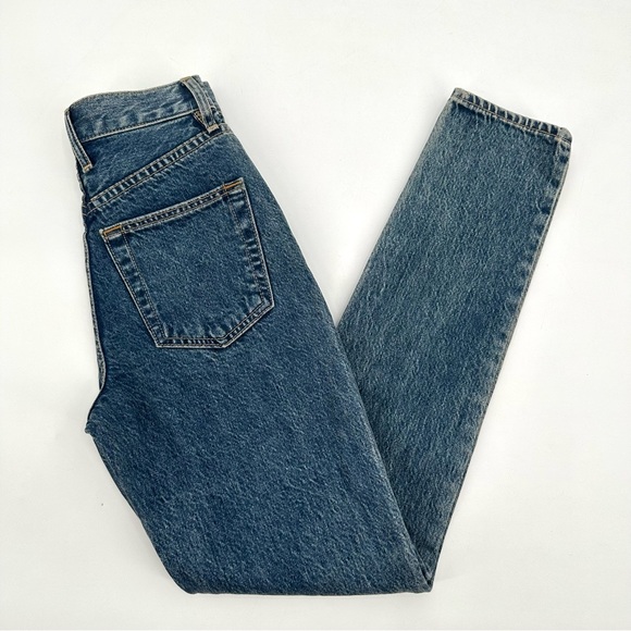 SLVRLAKE Jeans Beatnik Womens 23 High Rise Slim Leg Medium Wash BTNJ7068 - Picture 1 of 12